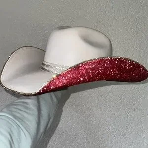 Accessories | Pink Barbie Rhinestone Cowgirl Hat With Pearls 
